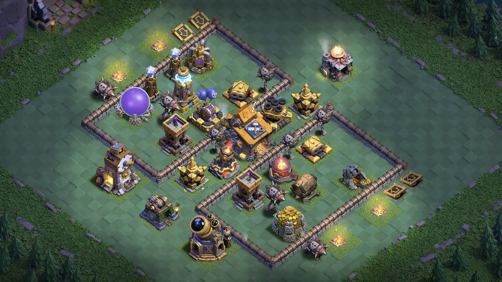 BH10 Split-Base Anti-2 Base - Clash of Clans