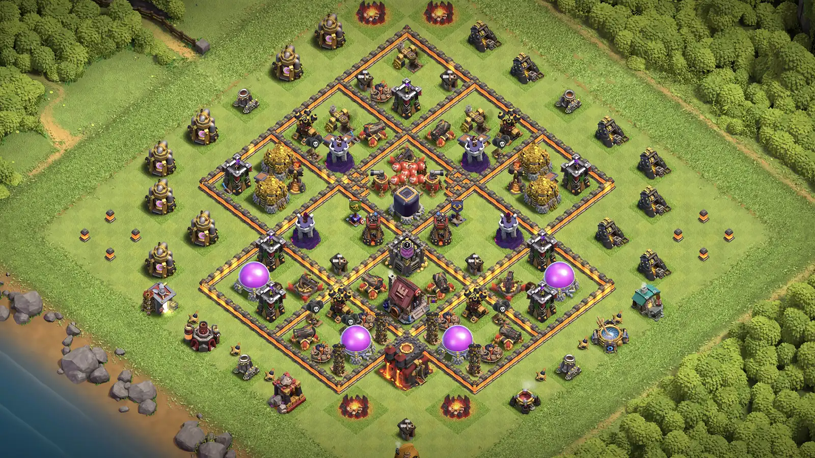 TH10 Anti-3 Farming Base - ClashBaseLink