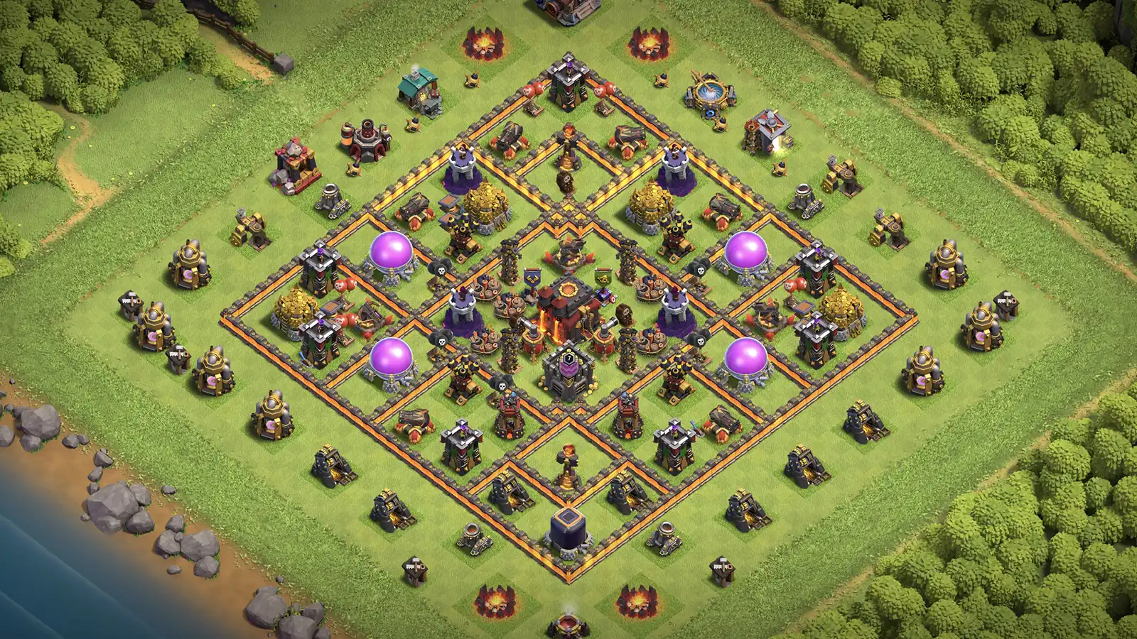 TH10 Anti-2 Trophy Base - ClashBaseLink
