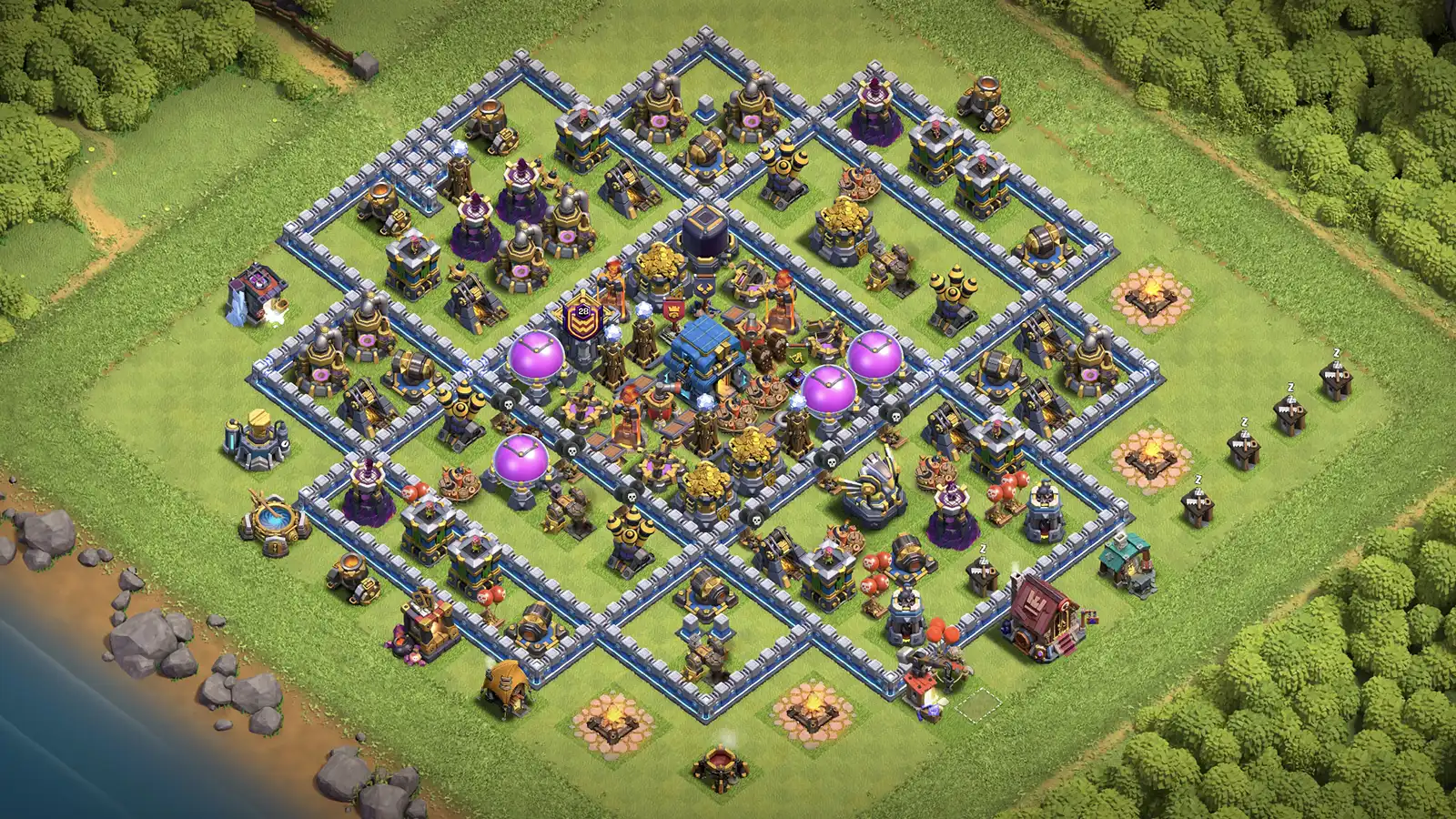 TH12 Anti-2 Farming Base - ClashBaseLink