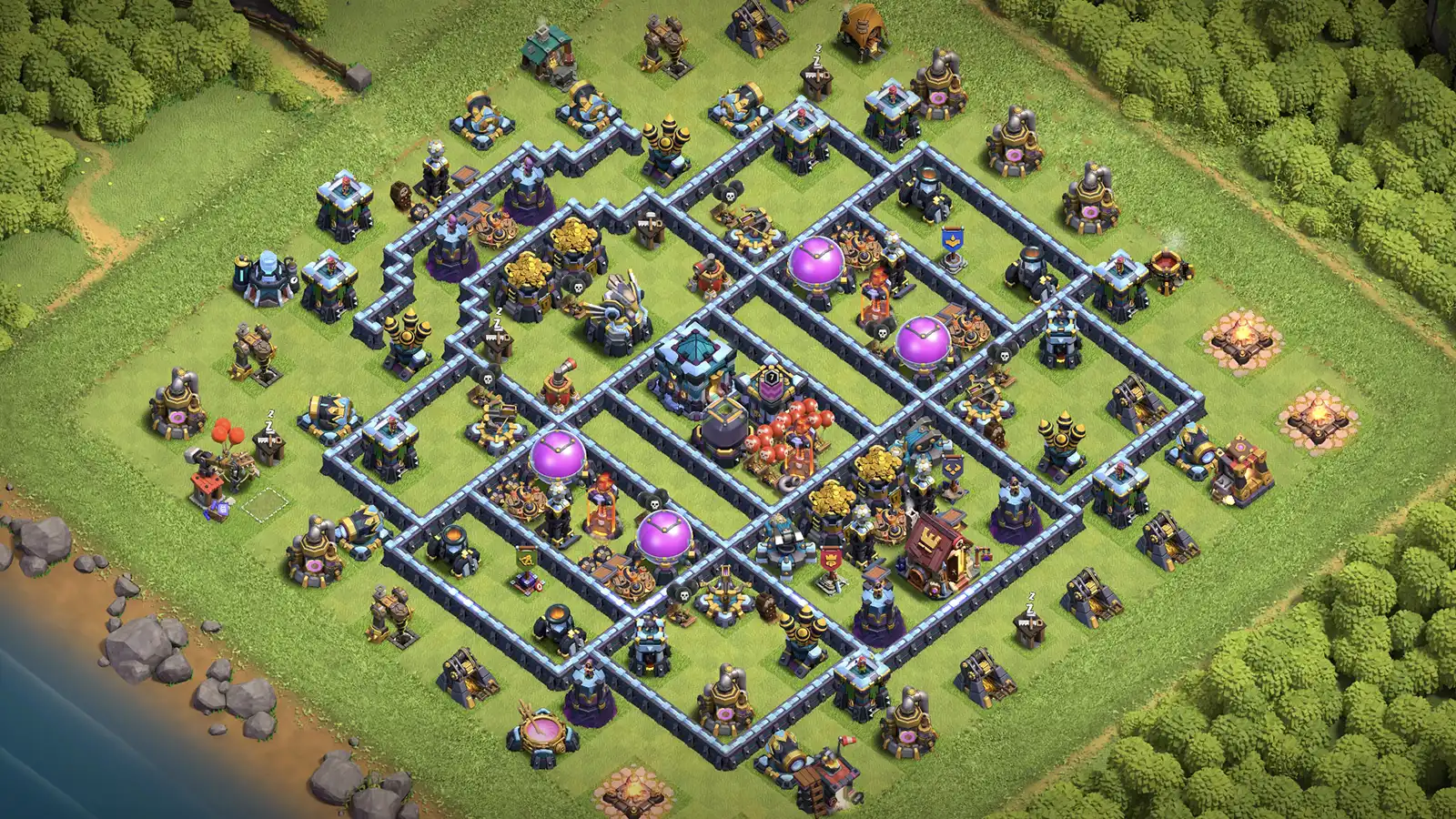TH13 Anti-2 Farming Base - ClashBaseLink