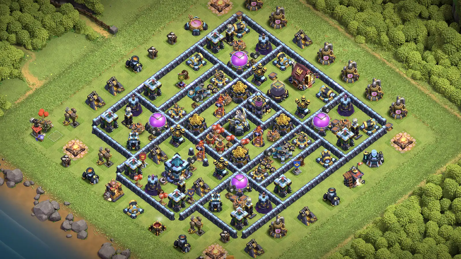 TH13 Anti-3 Farming Base - ClashBaseLink