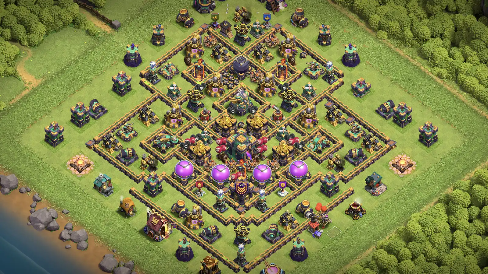 TH14 Anti-2 Farming Base - ClashBaseLink