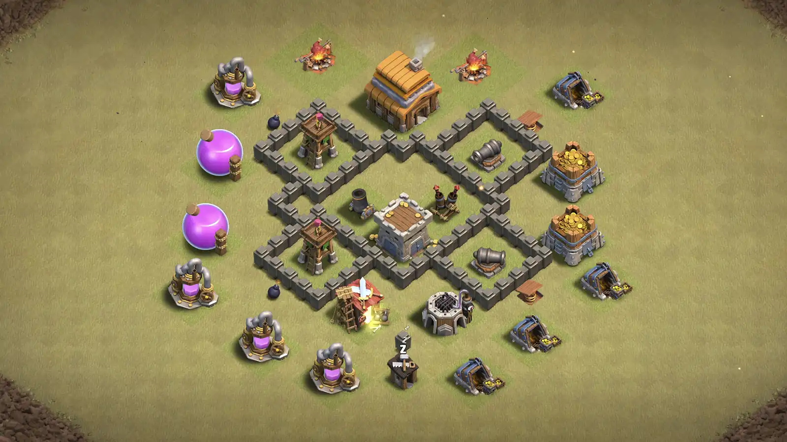 TH4 Anti-3 CWL Base - ClashBaseLink