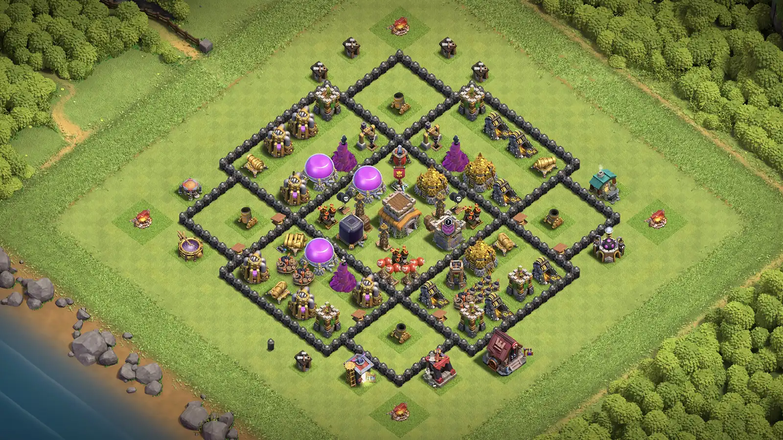 TH8 Anti-2 Farming Base - ClashBaseLink