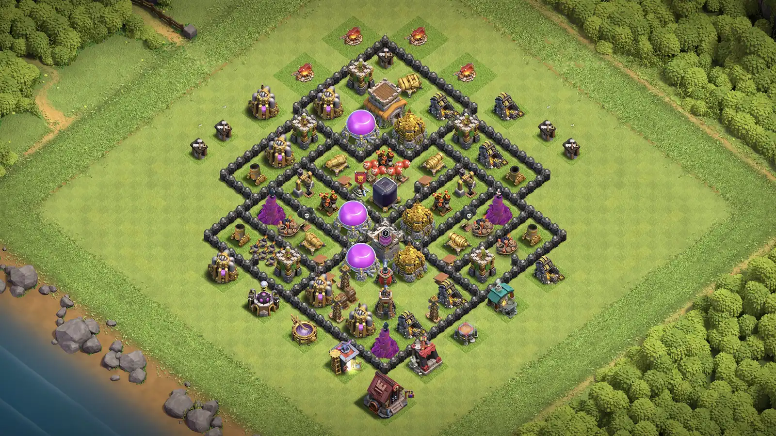 TH8 Anti-3 Farming Base - ClashBaseLink