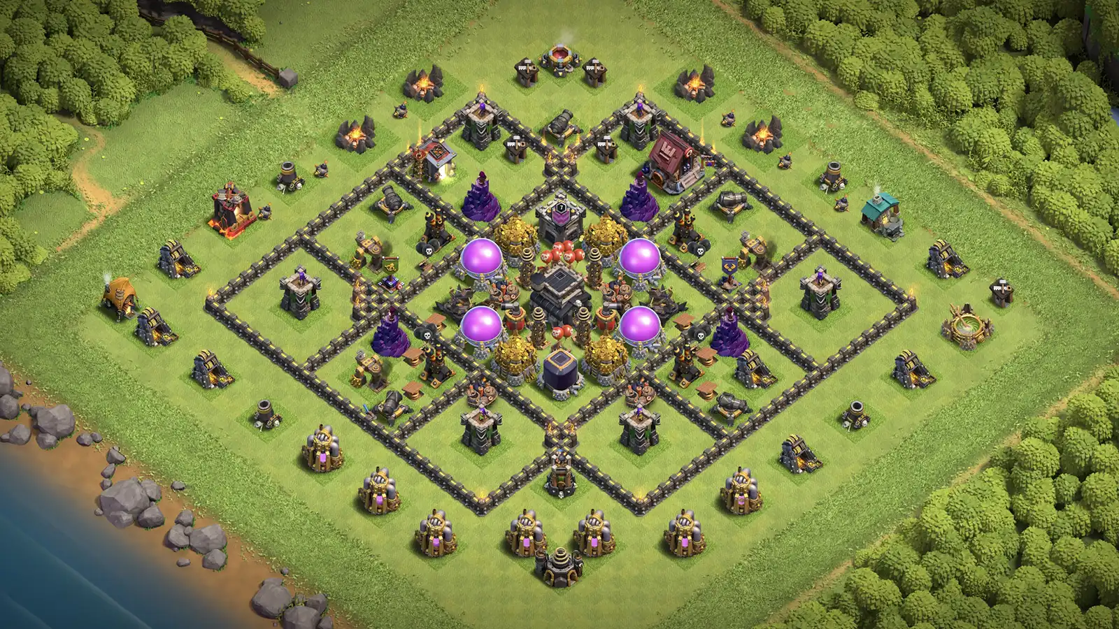 TH9 Anti-2 Farming Base - ClashBaseLink