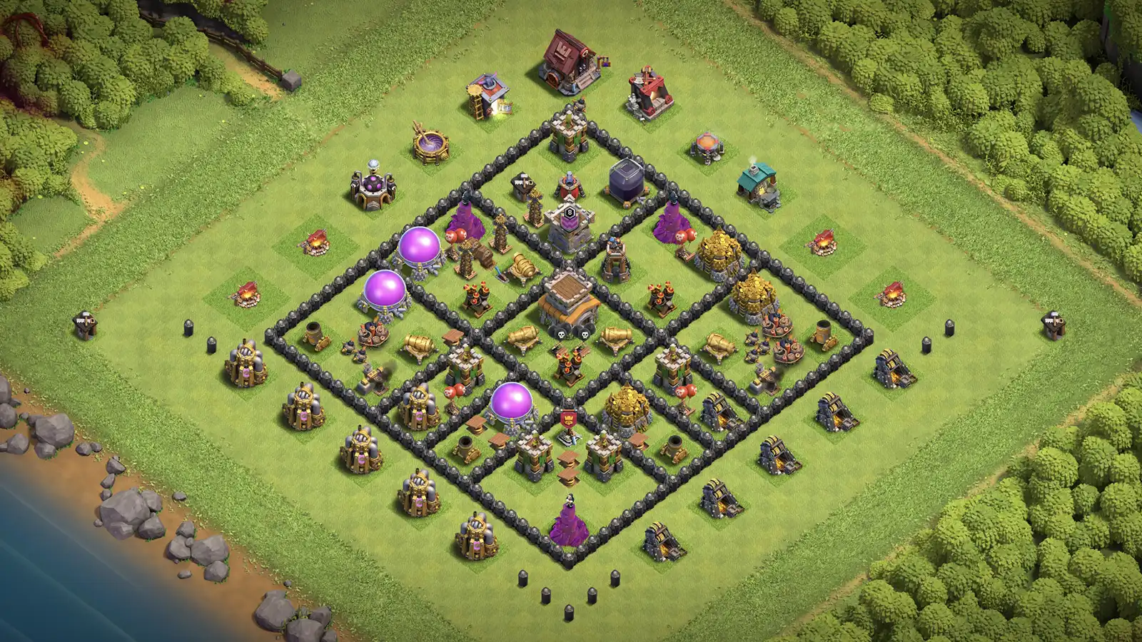 TH8 Anti-2 Ranked Battle Base - ClashBaseLink 