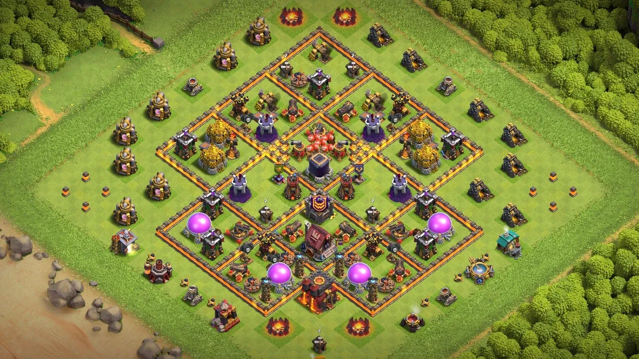 th10 anti 3 star farming base layout with copy link in clash of clans - coc town hall 16 base