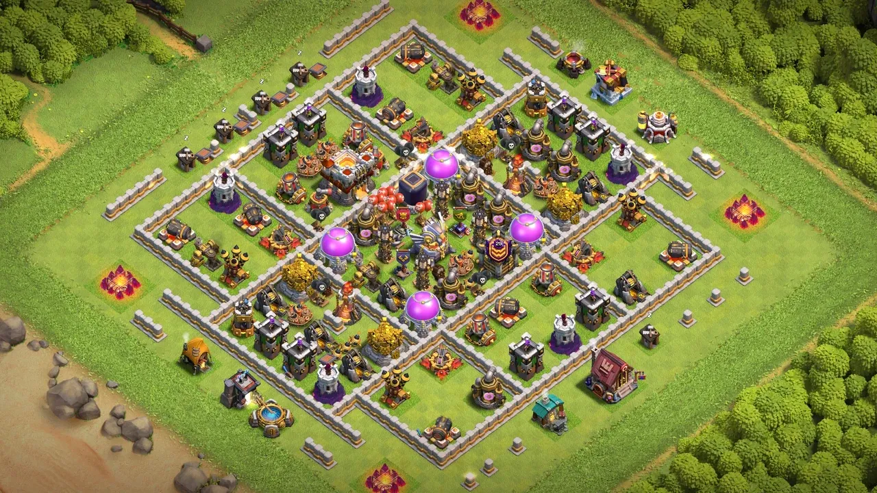 th11 anti 3 star farming base layout with copy link in clash of clans - coc town hall 16 base