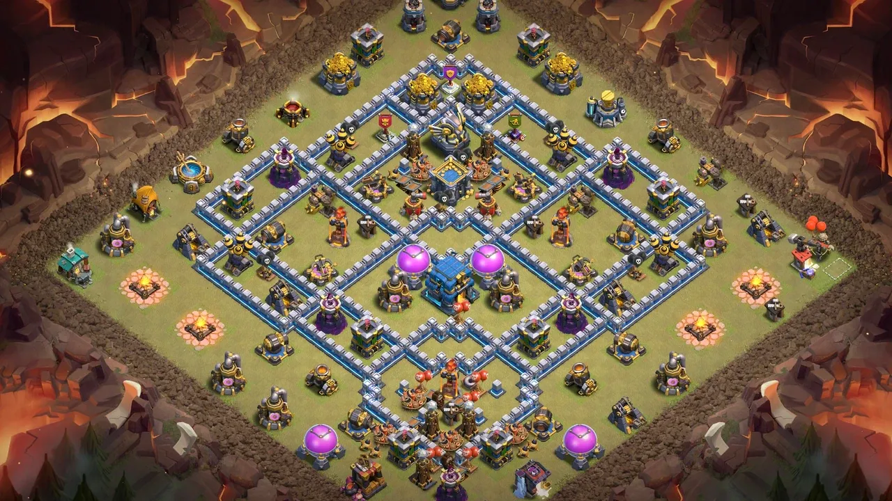 th12 anti 2 star war base layout with copy link in clash of clans - coc town hall 16 base