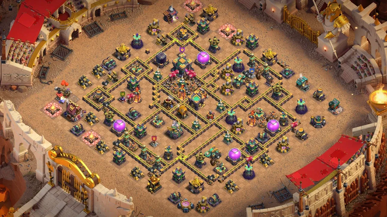 th14 anti 3 star cwl base layout with copy link in clash of clans - coc town hall 16 base