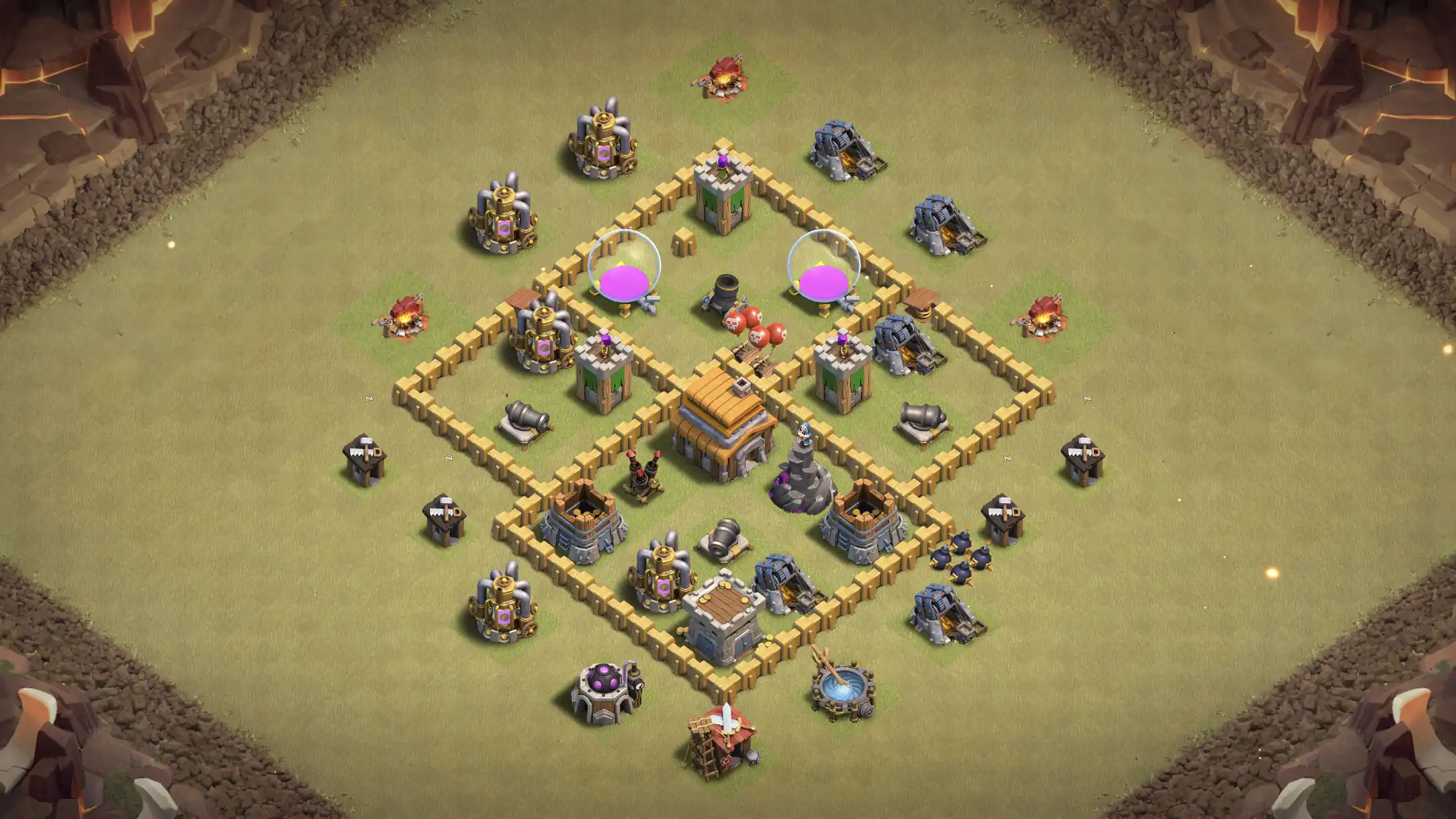 th5 anti-2 star war base layout with copy link for clash of clans - th5 coc base