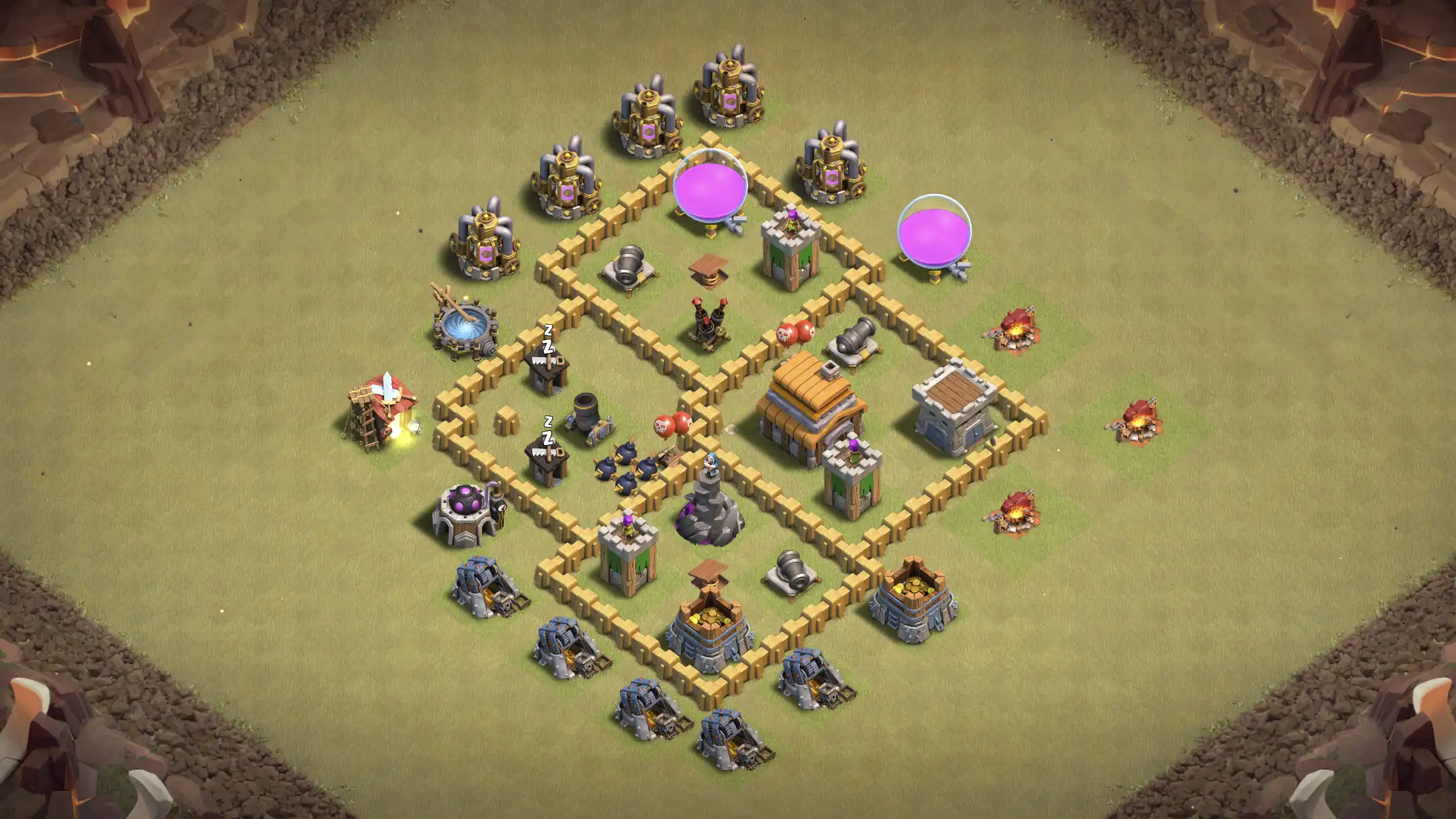 th5 anti-3 star war base layout with copy link for clash of clans - th5 coc base