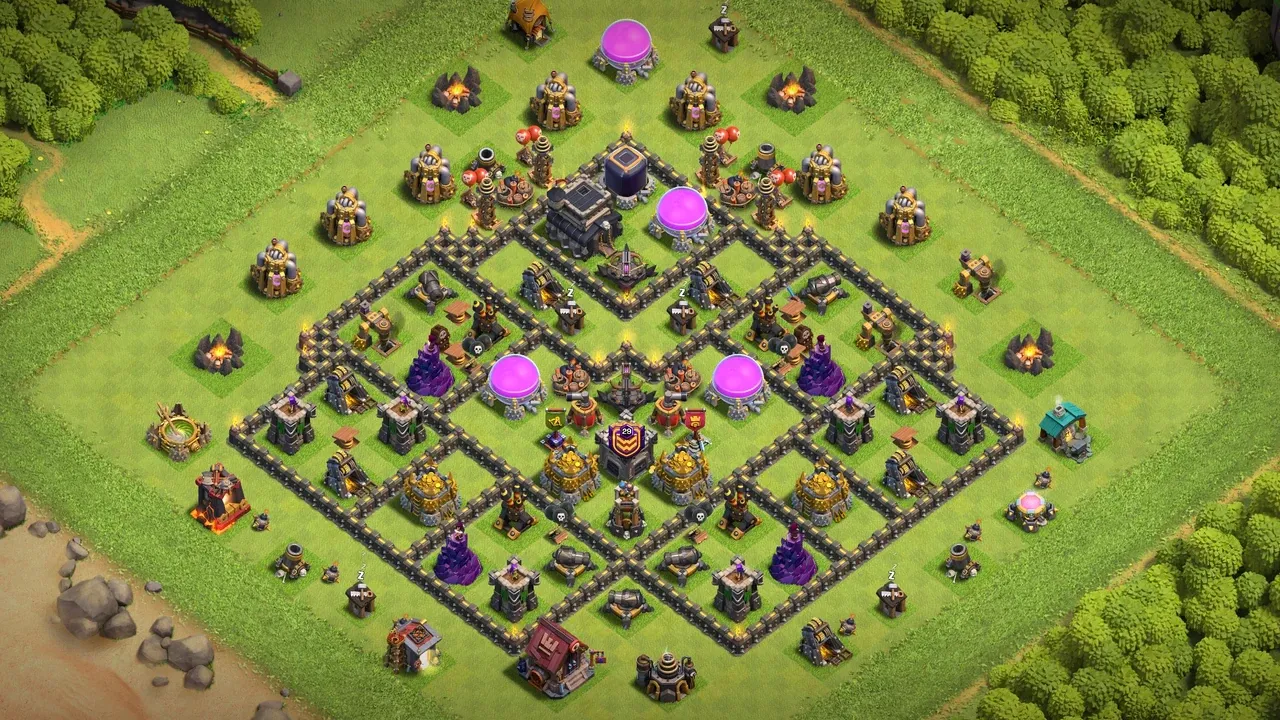 th9 anti 3 star farming base layout with copy link in clash of clans - coc town hall 16 base