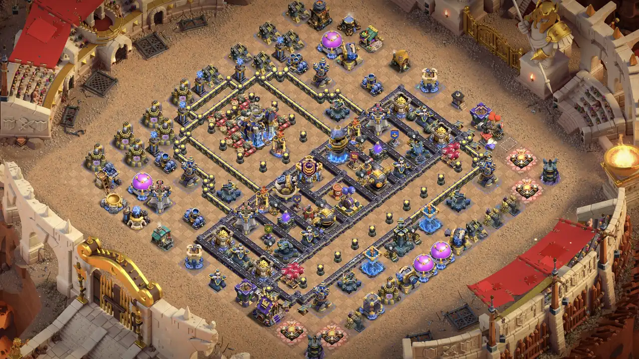 th18 anti 3 star air bombs cwl base with copy link coc 2026 - clash of clans