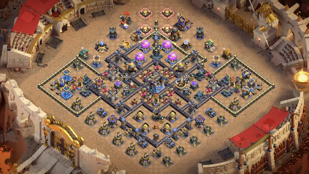 th18 anti 2 star roaster war base with copy link coc 2026 - clash of clans
