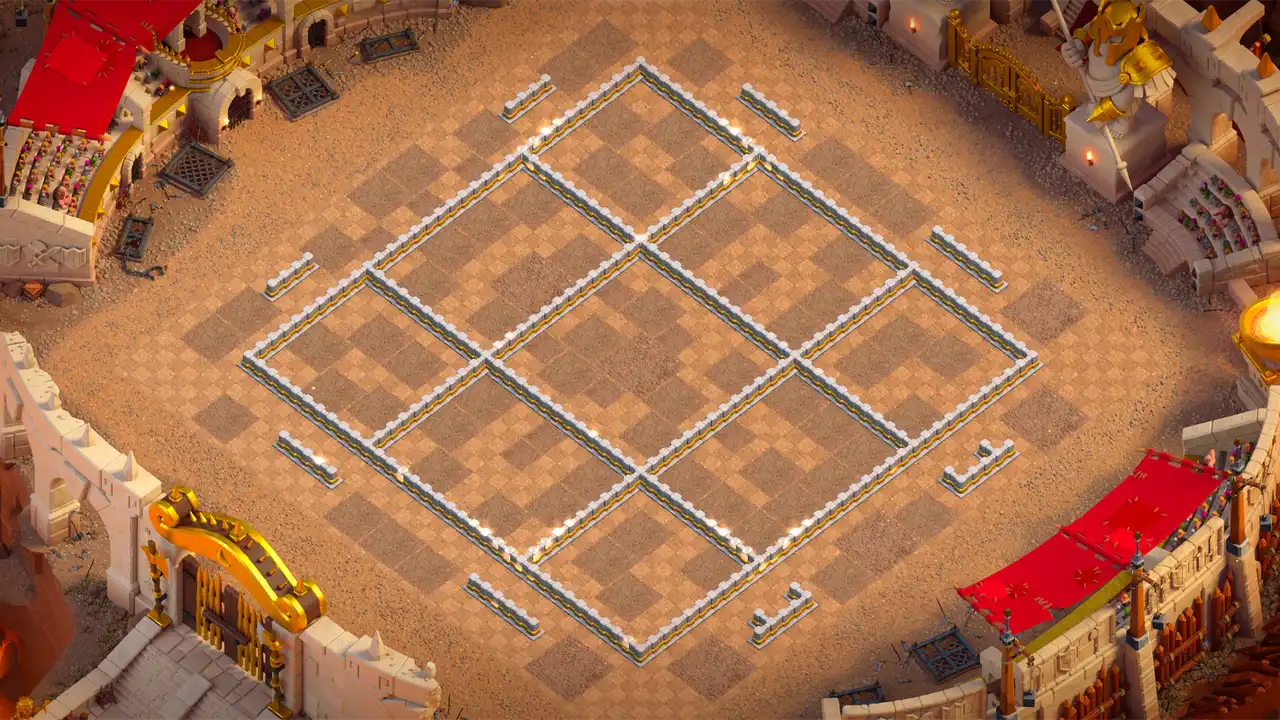 th11 anti 2 star hot candle cwl base wall view - wall layout only for clash of clans town hall 11