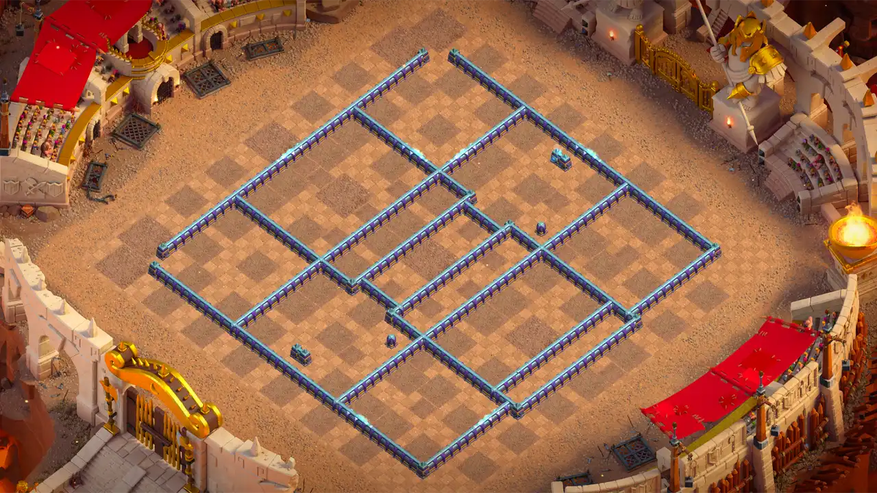 th15 anti 2 star hot candle cwl base wall view - wall layout only for clash of clans town hall 15