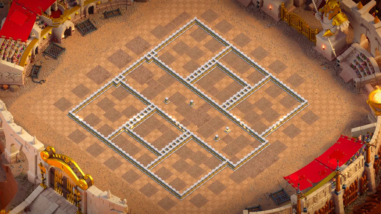 th11 anti 3 star cake-a-pult cwl base wall view - wall layout only for clash of clans town hall 11