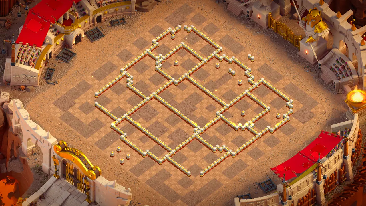 th16 anti 3 cake a pult cwl base with copy link to clash of clans - wall view showing anti smash compartments around the rage tower aura th16 anti 3 cake a pult cwl base with copy link to clash of clans - wall view showing anti smash compartments around the rage tower aura