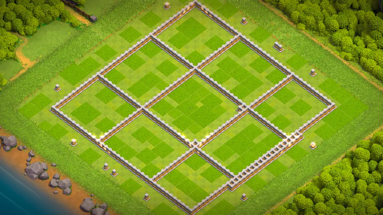 th11 anti 2 star cake-a-pult ranked base wall view - wall layout only for clash of clans town hall 11