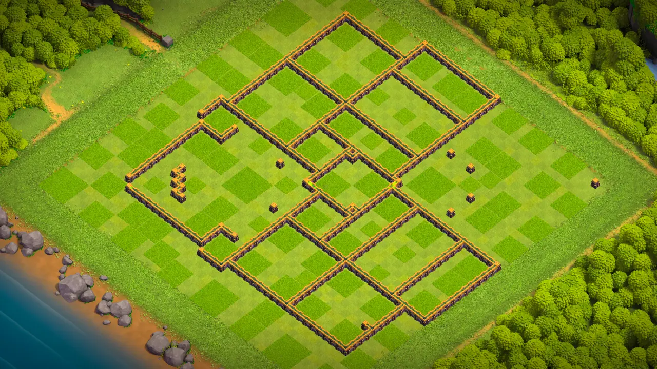 th14 anti-3 cake-a-pult ranked base with copy link to clash of clans - wall layout with single-target infernos behind closed walls