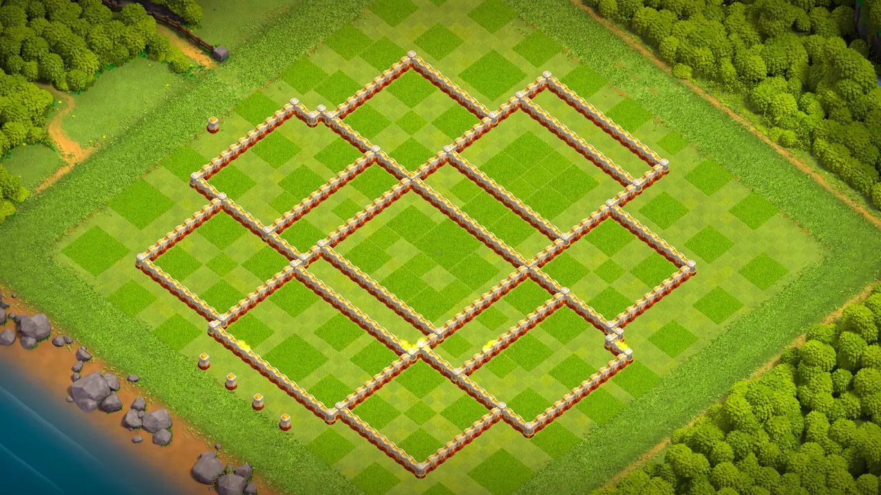 th16 anti 2 hot candle farming base with copy link to clash of clans - wall view showing spring traps and giant bombs guarding the resources th16 anti 2 hot candle farming base with copy link to clash of clans - wall view showing spring traps and giant bombs guarding the resources