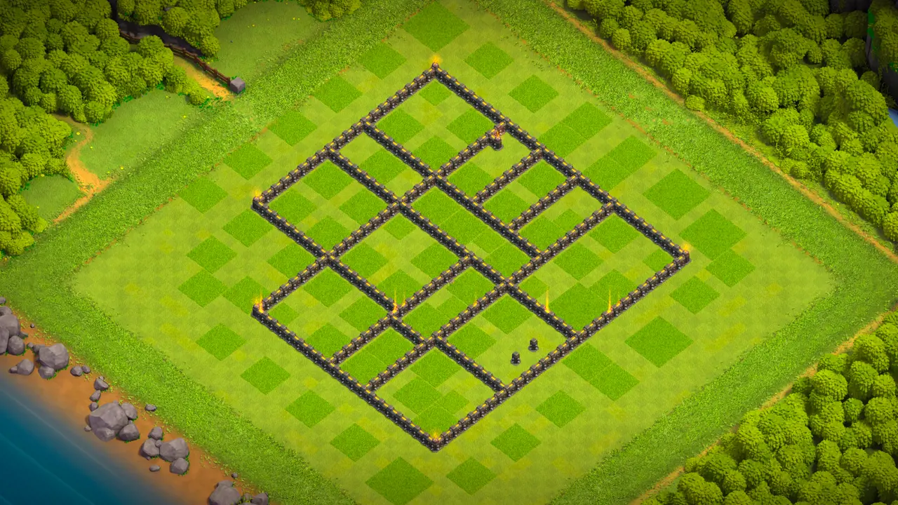 TH9 Anti-3 Ranked Base for Clash of Clans with copy link, Wall View: Teslas defend Queen Charges, bombs counter GoWiPe and Hog Riders