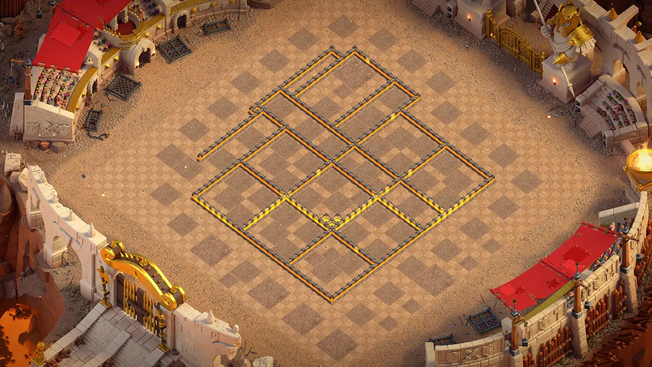 th10 cwl base layout with copy link. anti 3 star design for clash of clans - wall view