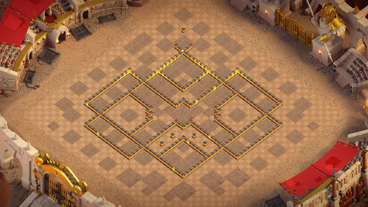 th10 war base layout with copy link. anti 2 star design for clash of clans - wall view
