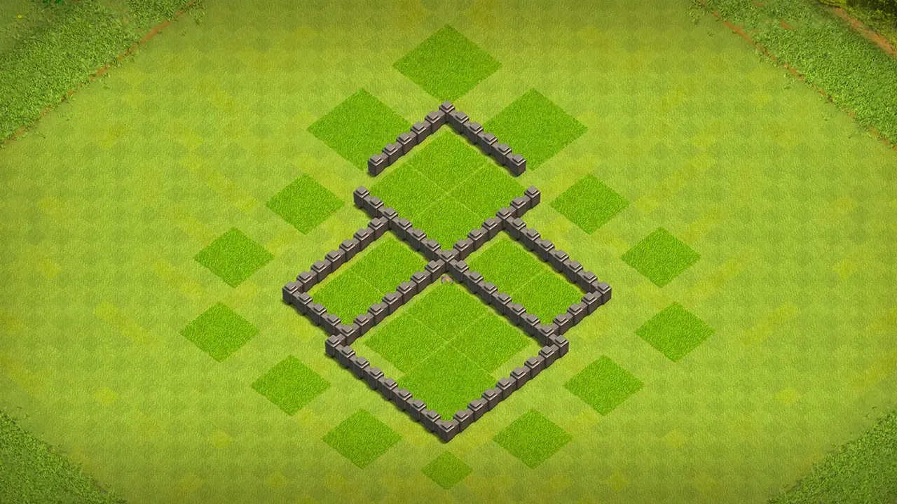 th4 farming base layout with copy link. anti 3 star design for clash of clans - wall view