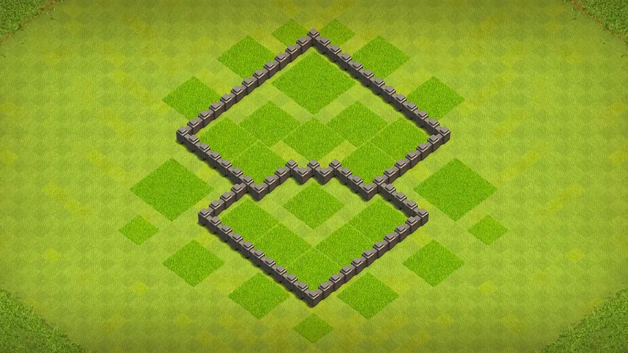 th4 farming base layout with copy link. anti 3 star design for clash of clans - wall view