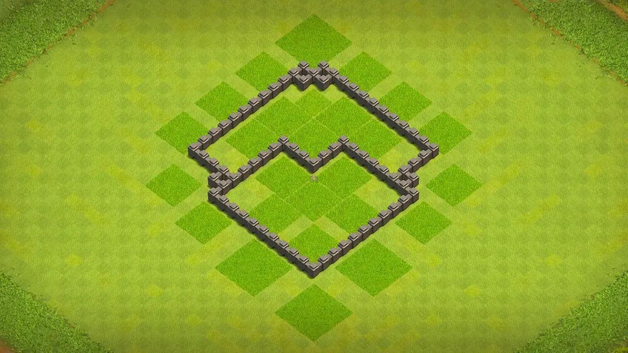 th4 farming base layout with copy link. anti 3 star design for clash of clans - wall view