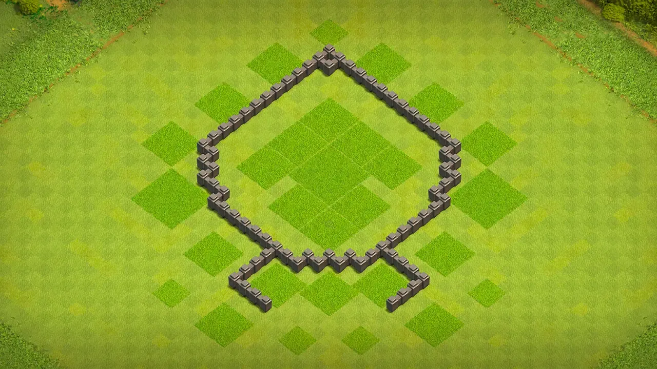 th4 farming base layout with copy link. anti 2 star design for clash of clans - wall view