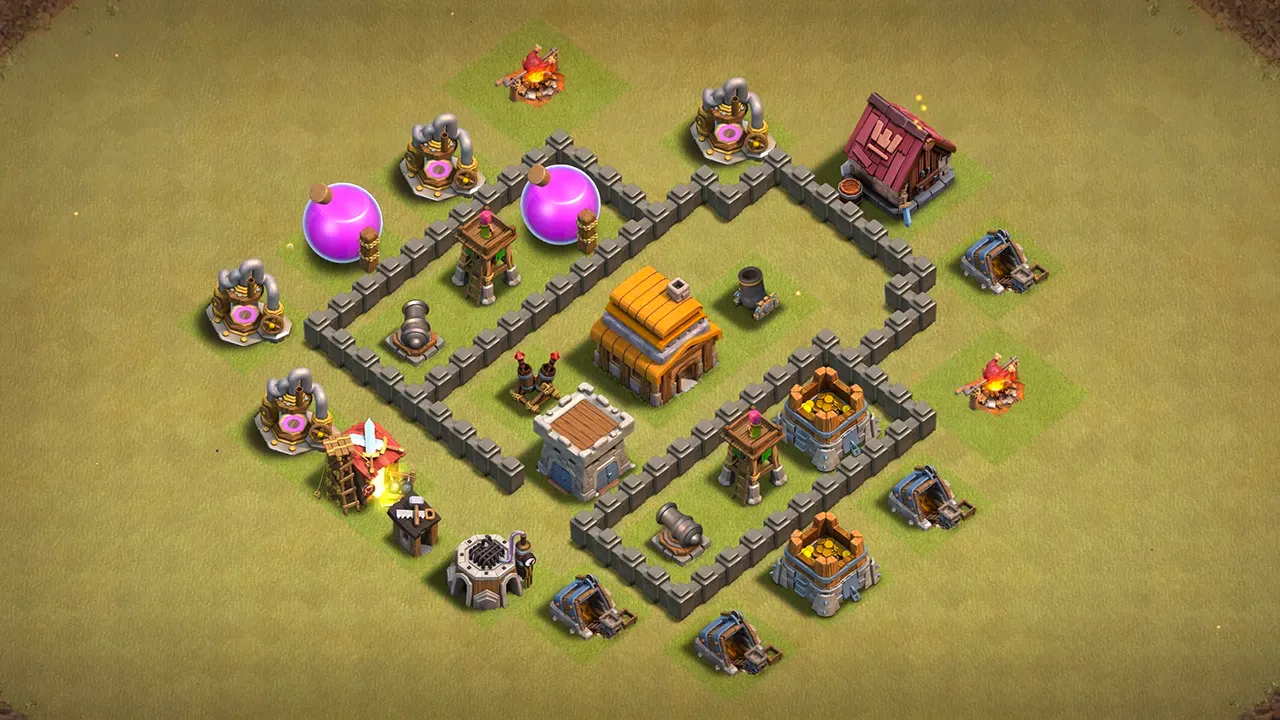 th4 war base layout with copy link. anti 2 star design for clash of clans - scout view
