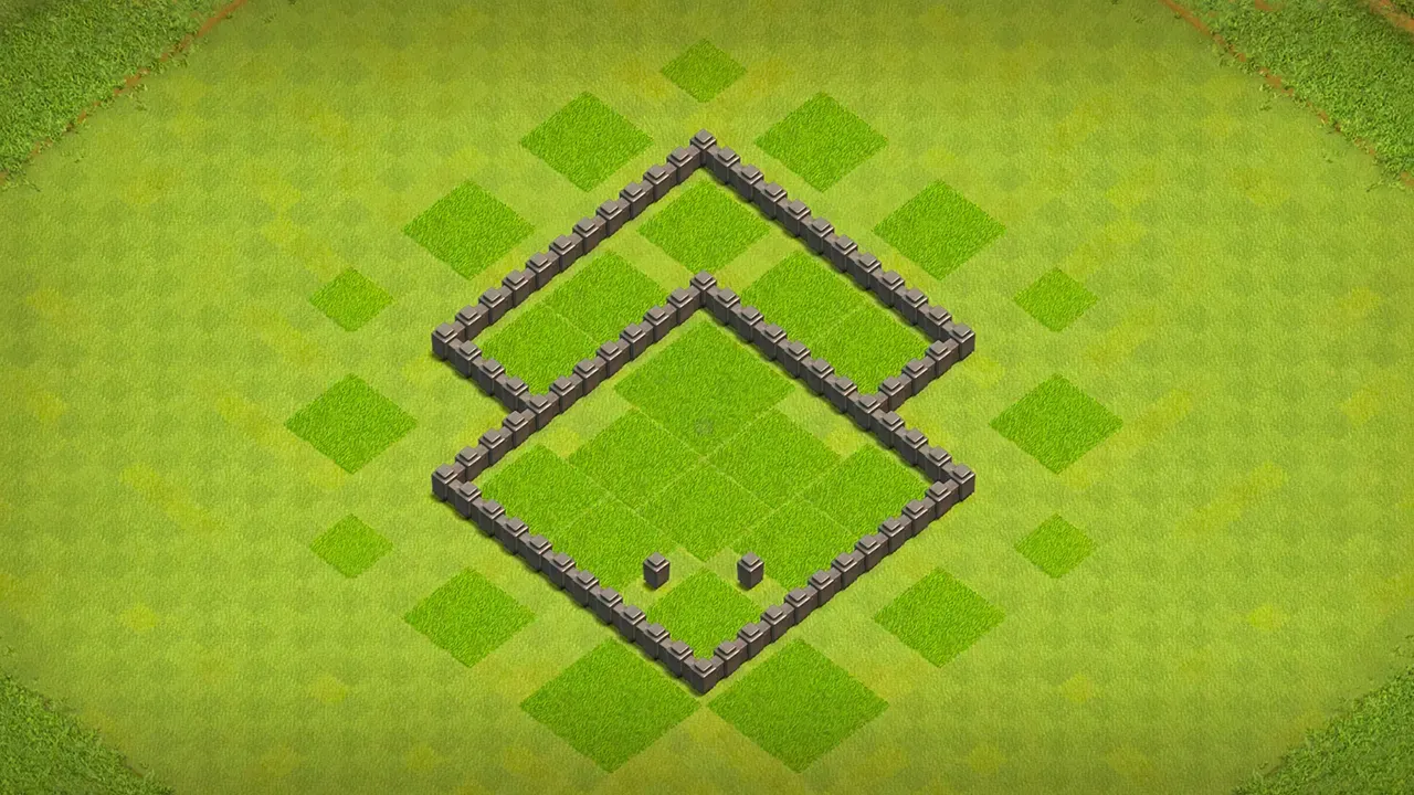 th4 farming base layout with copy link. anti 2 star design for clash of clans - wall view