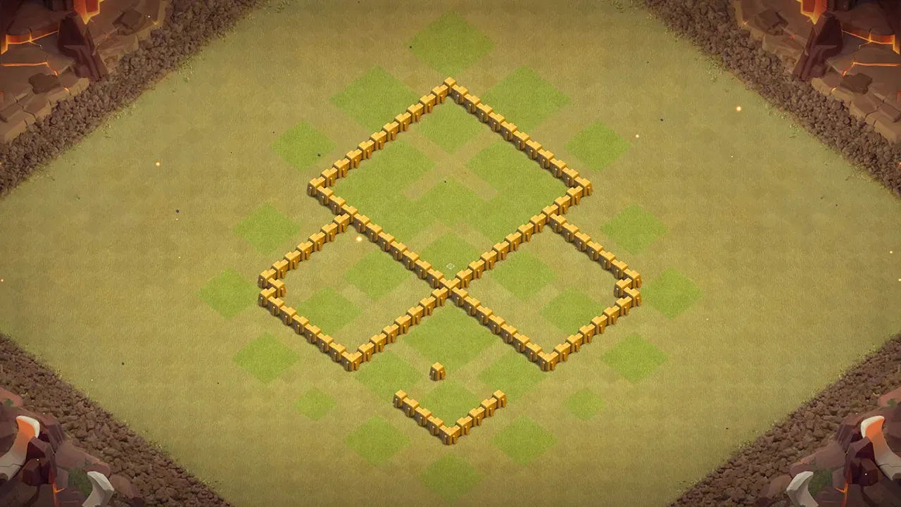 th5 cwl base layout with copy link. anti 3 star design for clash of clans - wall view