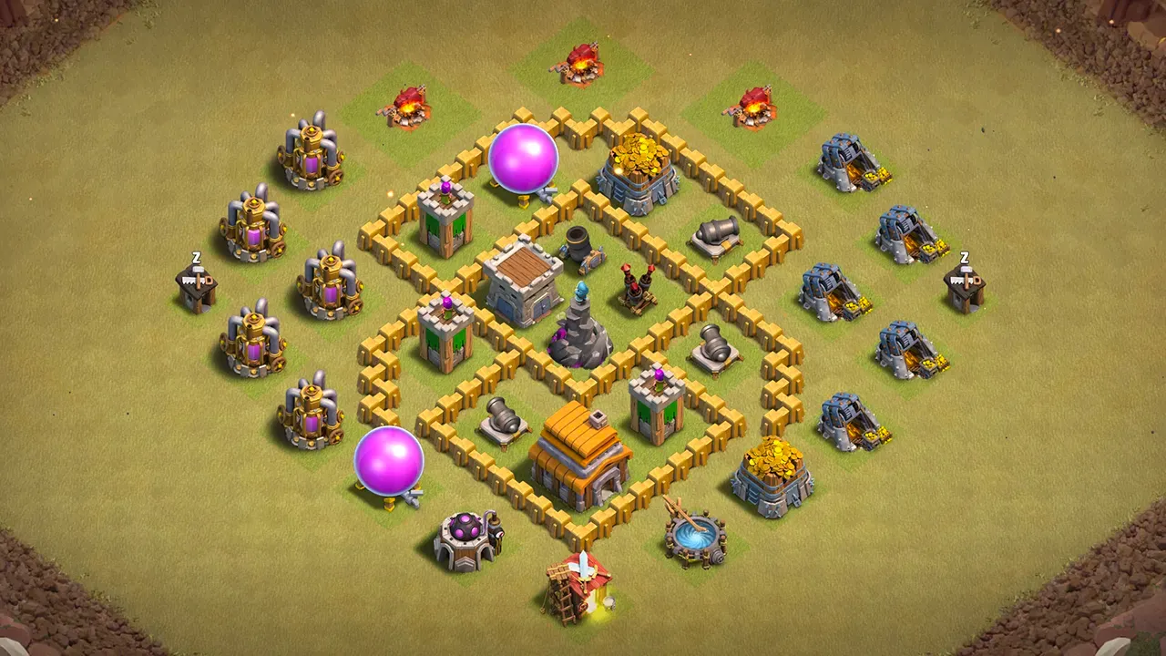 th5 cwl base layout with copy link. anti 3 star design for clash of clans - scout view