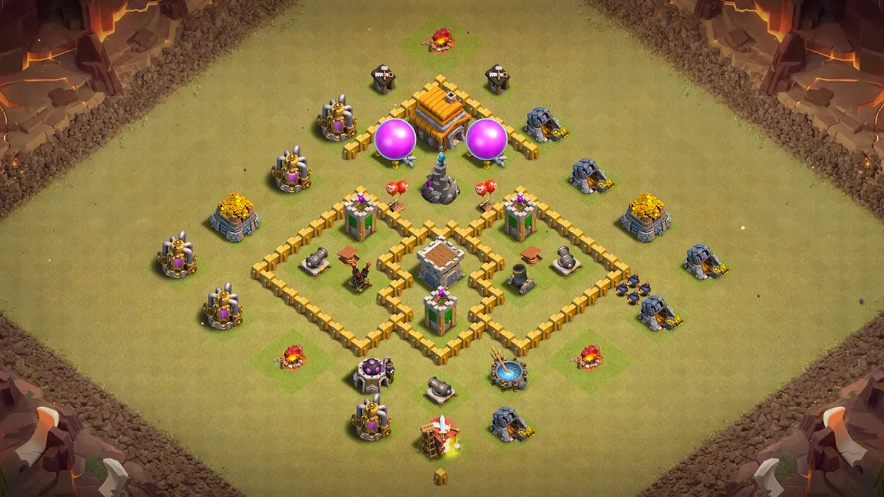 th5 cwl base layout with copy link. anti 3 star design for clash of clans town hall 5 base