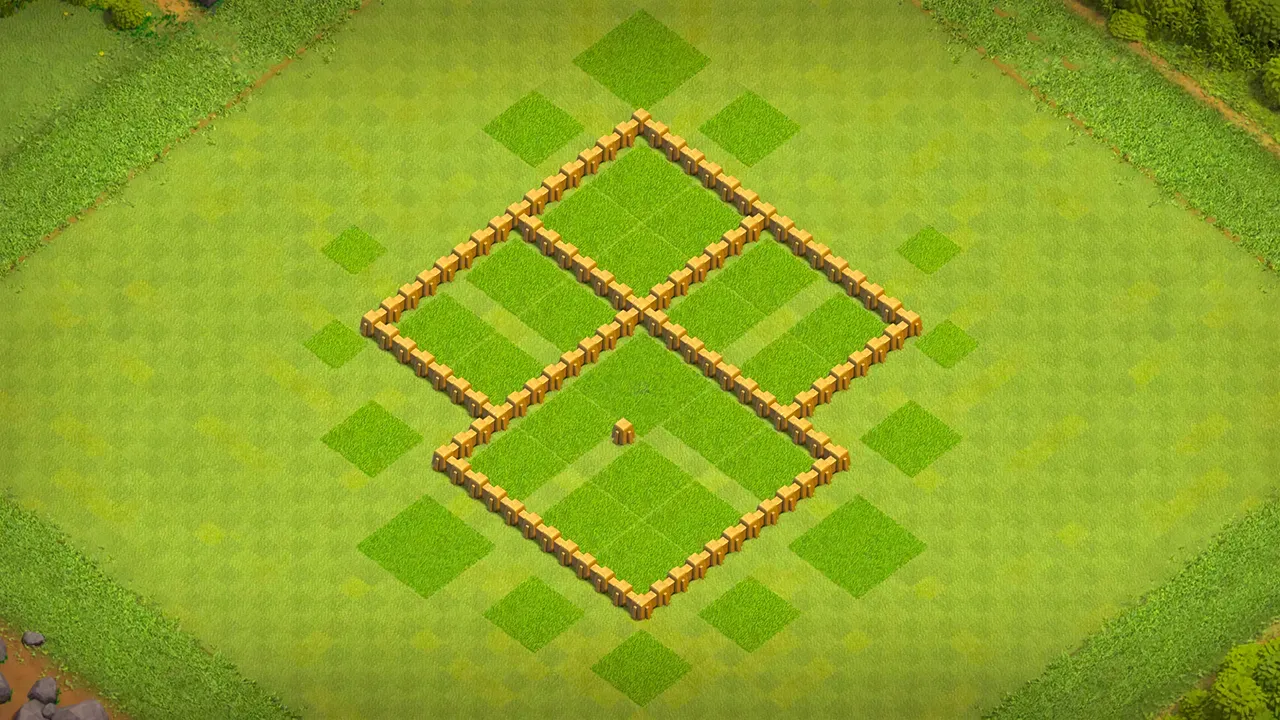 th5 farming base layout with copy link. anti 2 star design for clash of clans - wall view