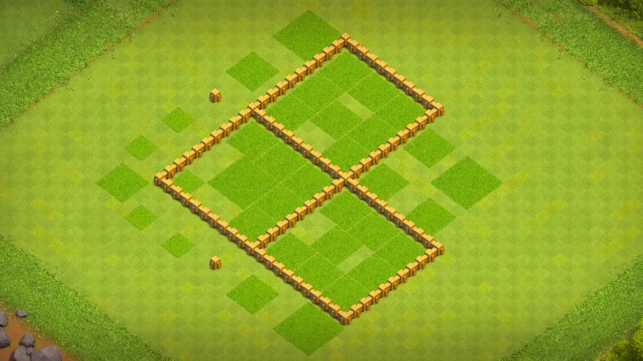 th5 farming base layout with copy link. anti 3 star design for clash of clans - wall view