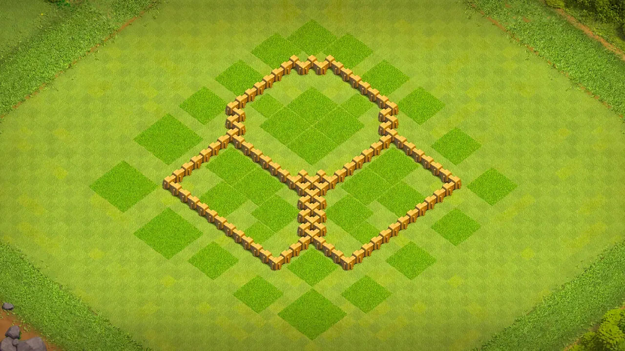 th5 farming base layout with copy link. anti 3 star design for clash of clans - wall view