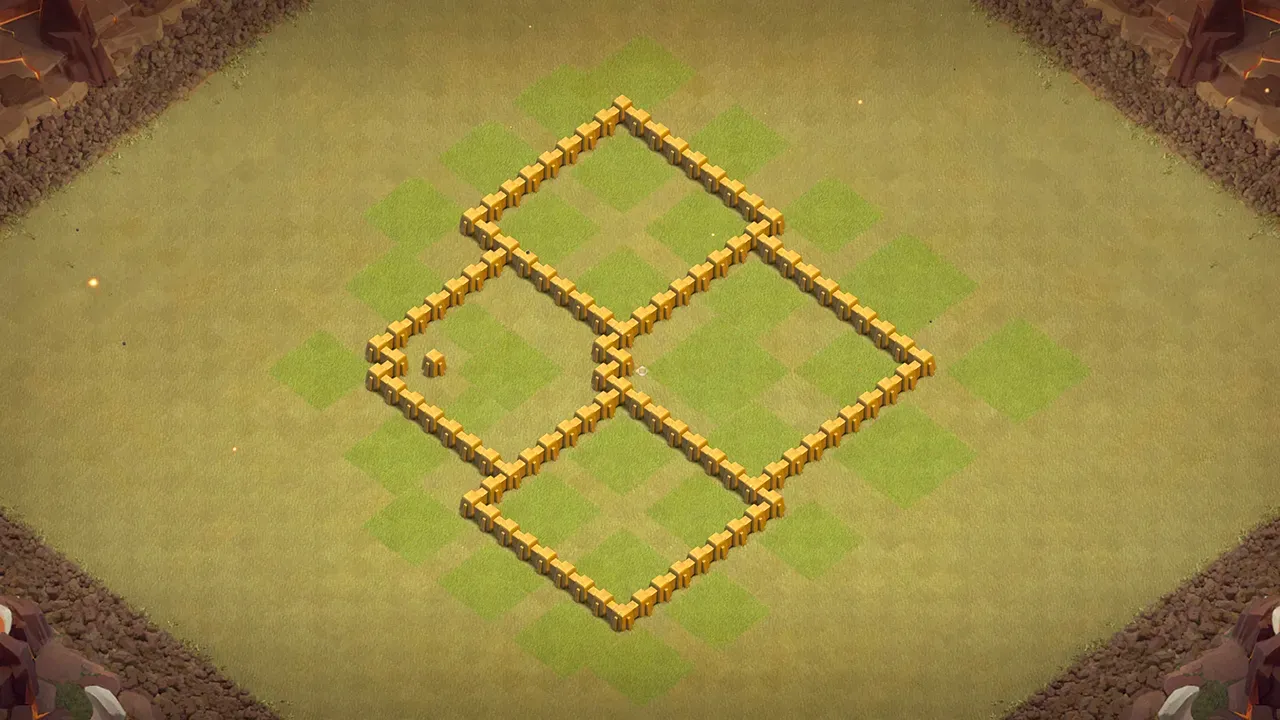 th5 war base layout with copy link. anti 3 star design for clash of clans - wall view