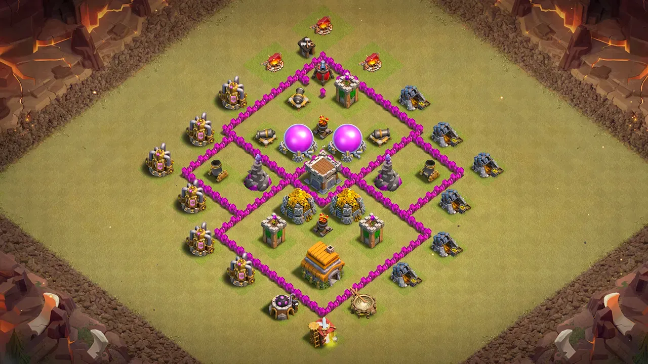th6 cwl base layout with copy link. anti 3 star design for clash of clans - scout view