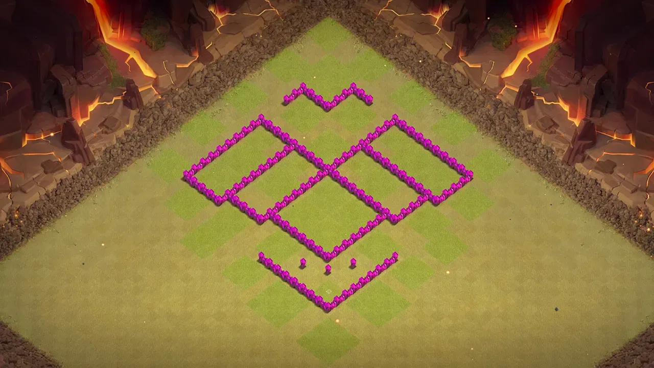 th6 cwl base layout with copy link. anti 3 star design for clash of clans - wall view