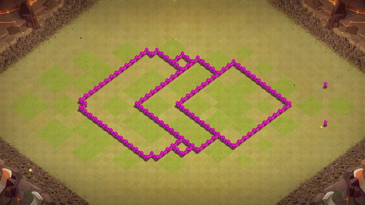 th6 cwl base layout with copy link. anti 3 star design for clash of clans - wall view