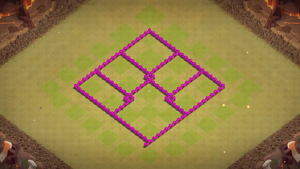 th6 cwl base layout with copy link. anti 3 star design for clash of clans - wall view