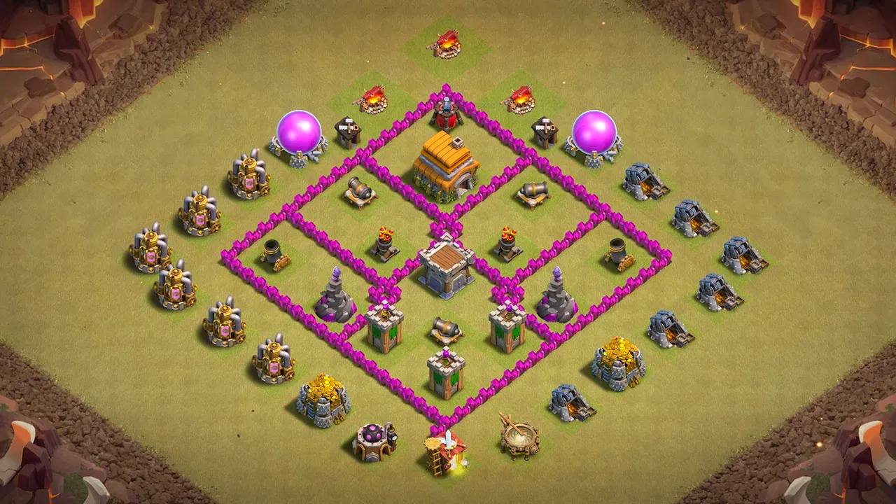 th6 cwl base layout with copy link. anti 3 star design for clash of clans - scout view