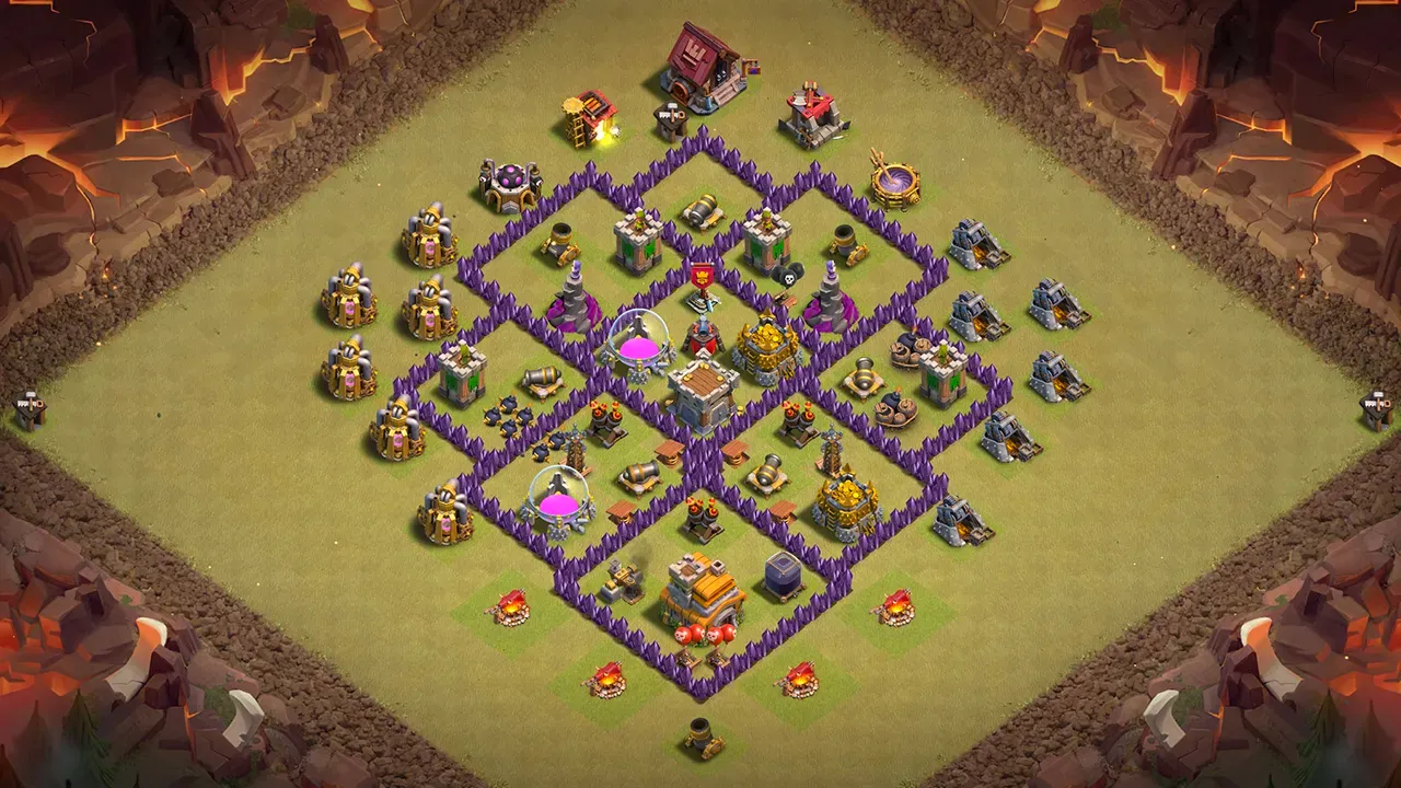 th7 cwl base layout with copy link. anti 3 star design for clash of clans town hall 7 base